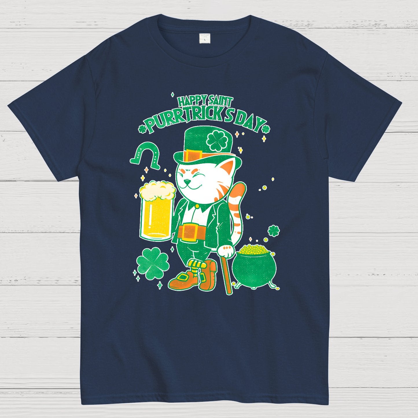 Cat St. Patrick's Day Geek T-Shirt