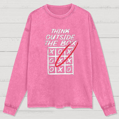 Think Outside The Box Nerd Washed Long Sleeve Tee
