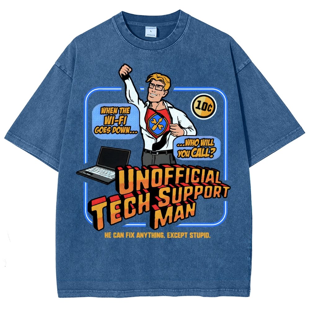 Unofficial Tech Support Man Essential Vintage Distressed T-shirt