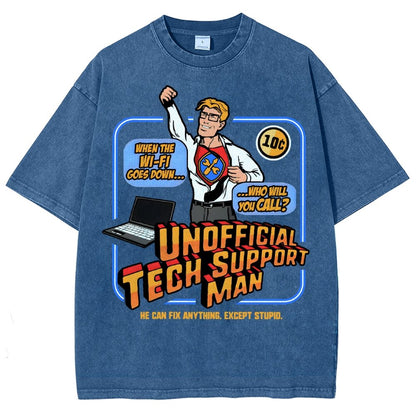 Unofficial Tech Support Man Essential Vintage Distressed T-shirt