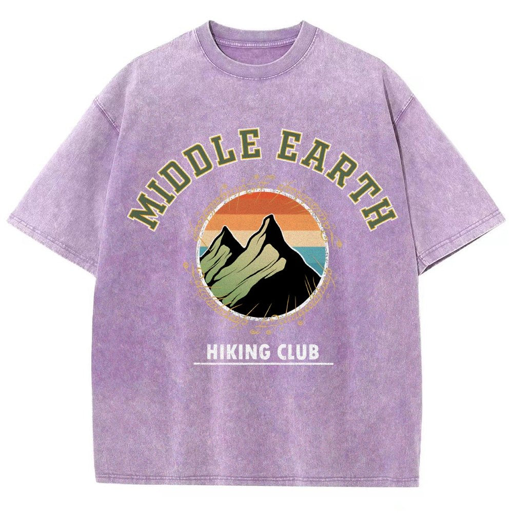 Middle Earth Hiking Club Vintage Distressed T-shirt