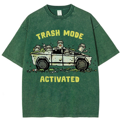 Trash Mode Activated Vintage Distressed T-shirt