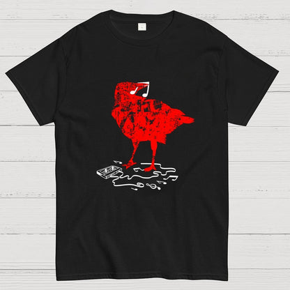 Crow Broken Cassete Tape Geek T-Shirt