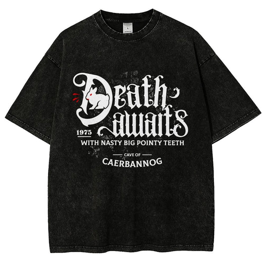 Death Awaits Vintage Distressed T-shirt
