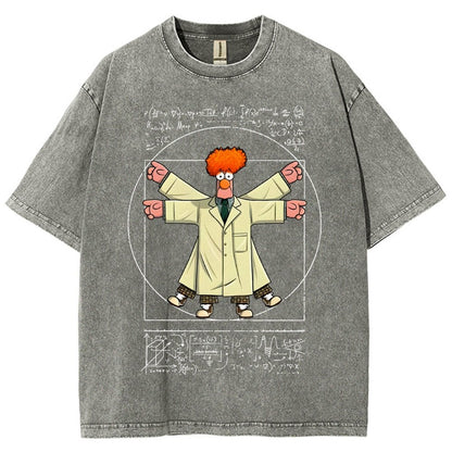 Vitruvian Puppet Vintage Distressed T-shirt