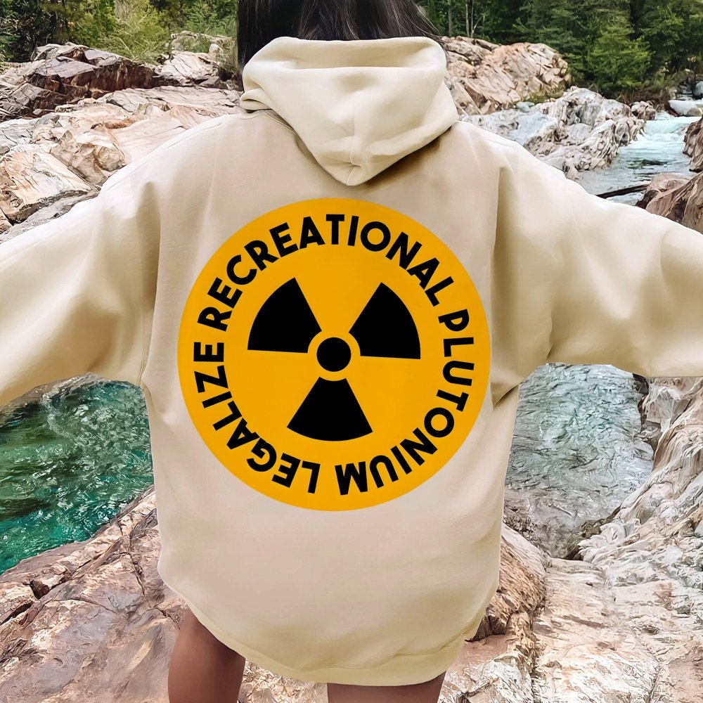 Legalize Recreational Plutonium Printed Back Unisex Cotton Hoodie