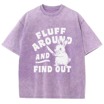 Fluff Around And Find Out Rabbit Vintage Distressed T-shirt