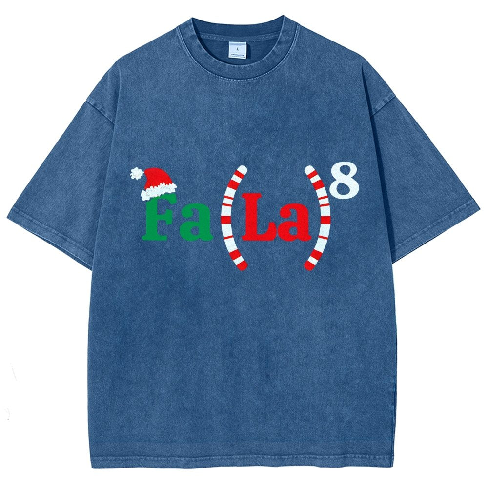 Fa La La La La Christmas Math Vintage Distressed T-shirt