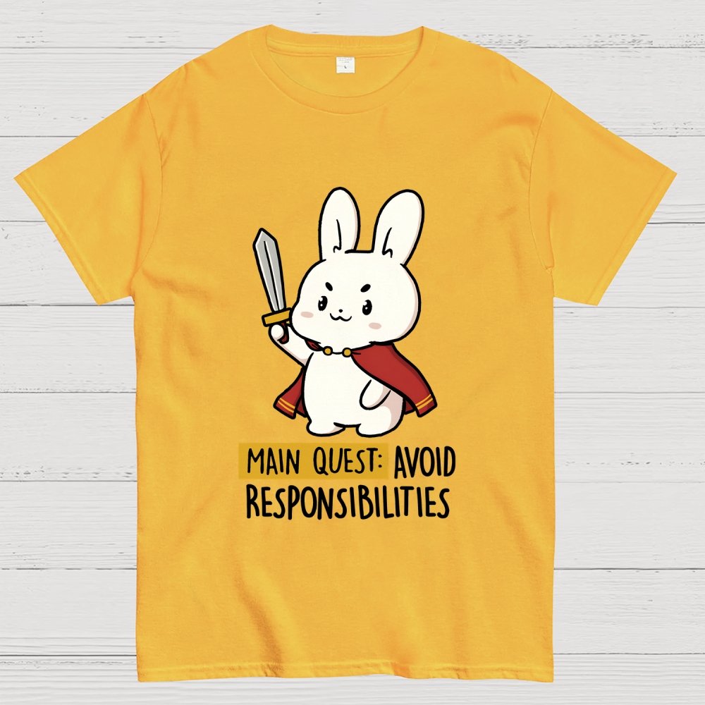 Main Quest Avoid Responsibilities Geek T-Shirt