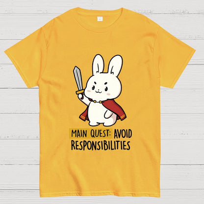 Main Quest Avoid Responsibilities Geek T-Shirt