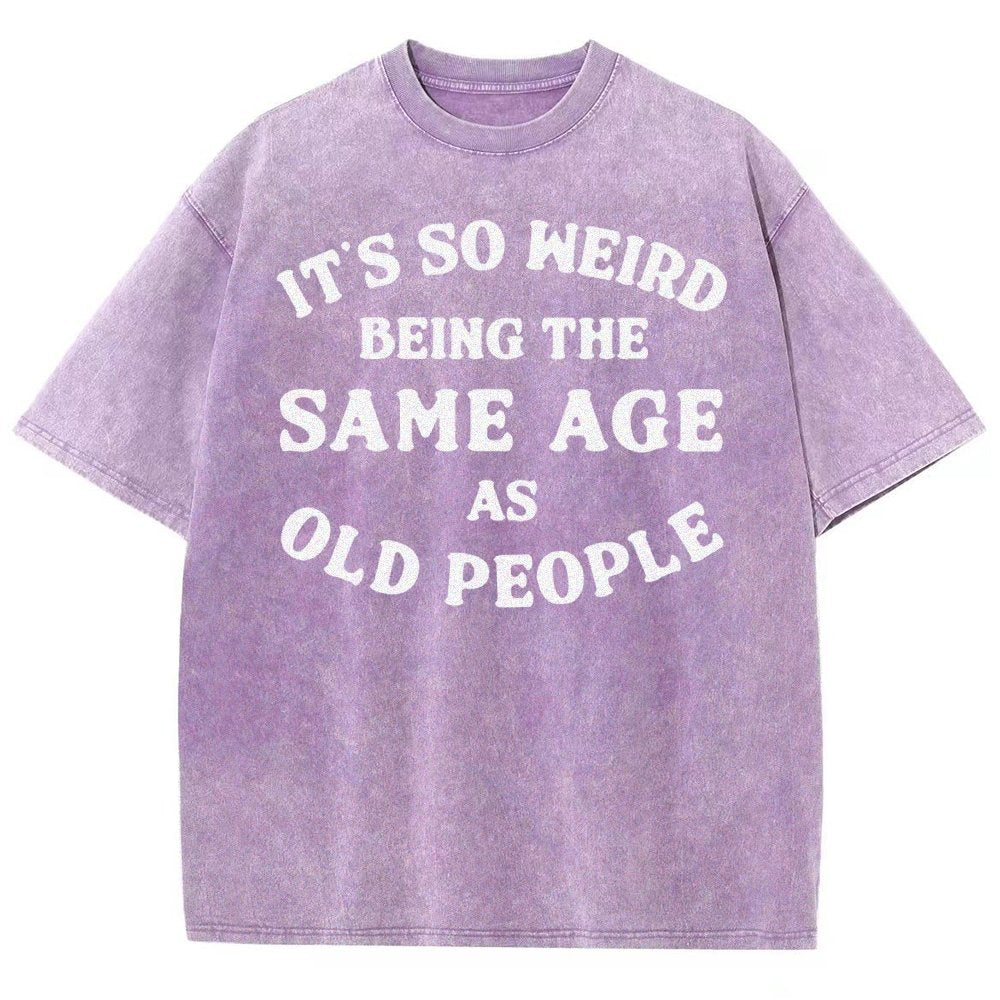Same Age As Old People Vintage Distressed T-shirt