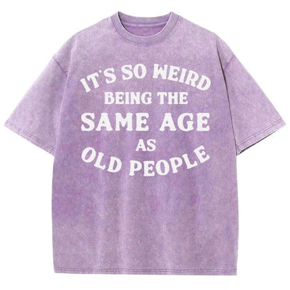 Same Age As Old People Vintage Distressed T-shirt
