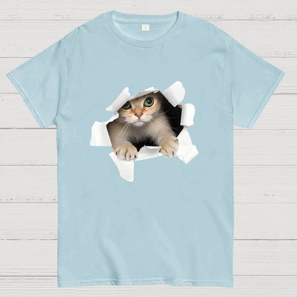 3D Cat Nerdy T-Shirt