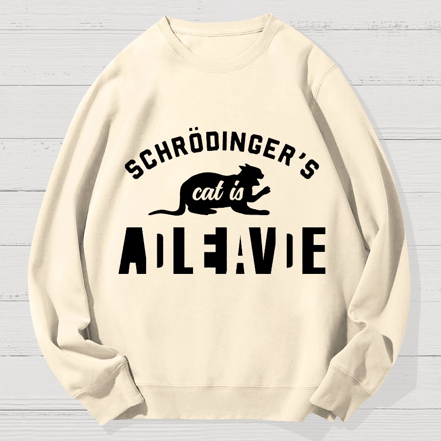 Schrödinger Cat Geek Cotton Sweatshirt