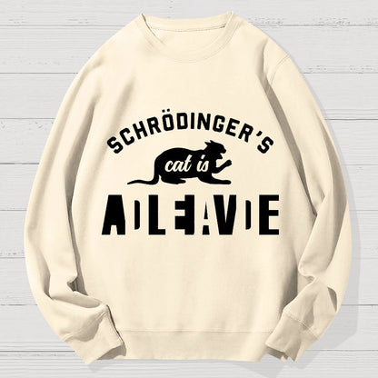 Schrödinger Cat Geek Cotton Sweatshirt