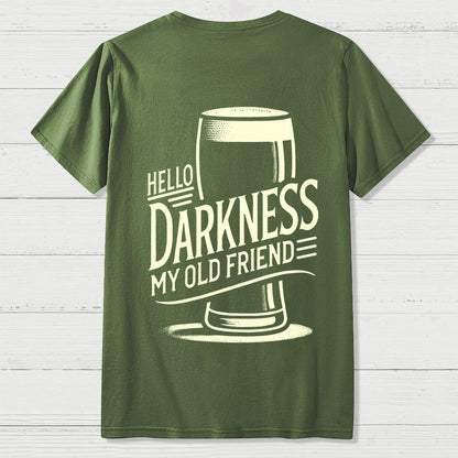 Hello Darkness My Old Friend Nerdy Front And Back Printing Geek T-Shirt