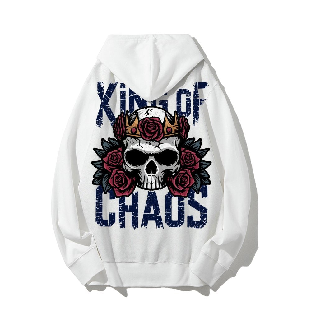 King Of Chaos Printed Back Cotton Hoodie
