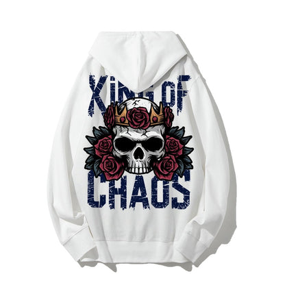King Of Chaos Printed Back Cotton Hoodie