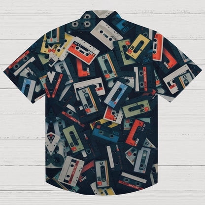 Vintage Audio Cassette Art Print Geek Hawaiian Shirt