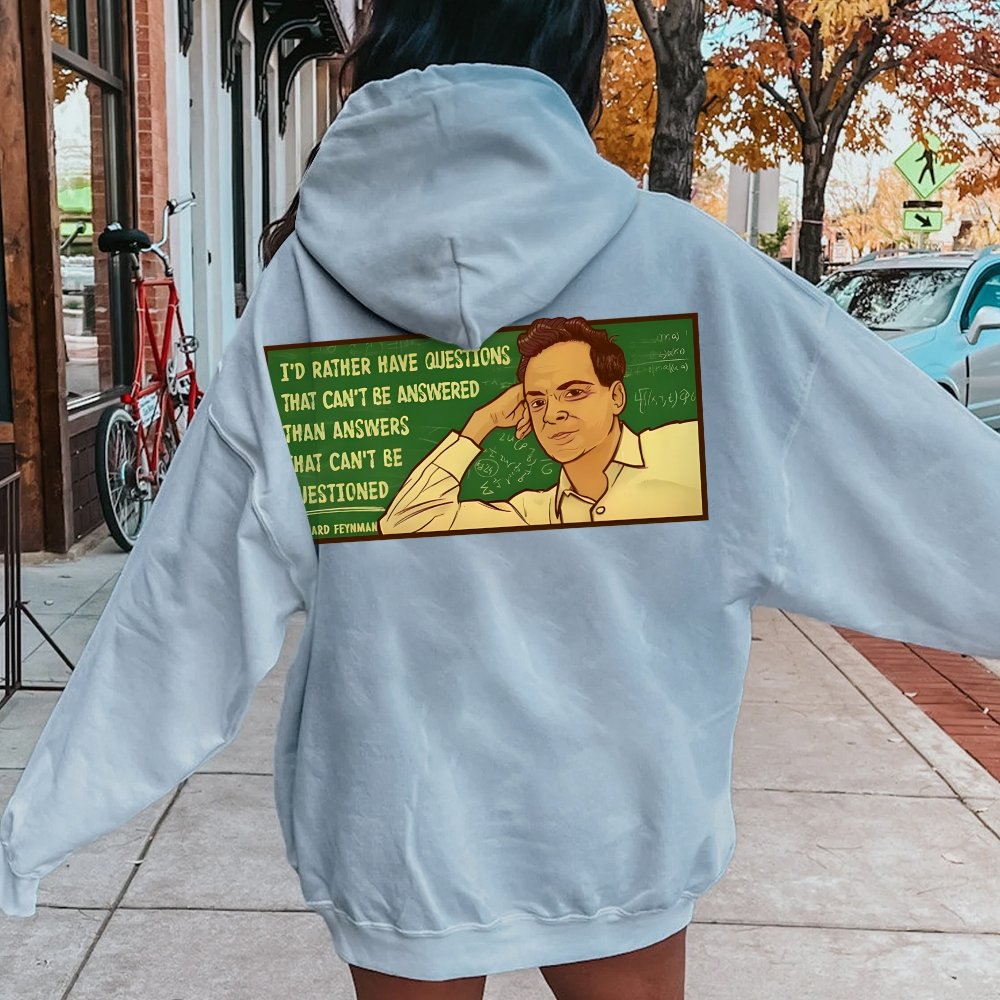 Feynman Science Printed Back Cotton Hoodie