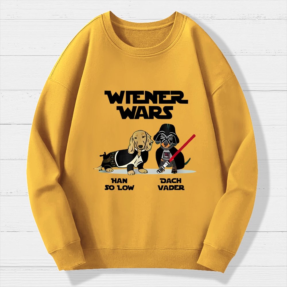 Wiener Wars Funny Dachshund Geek Cotton Sweatshirt