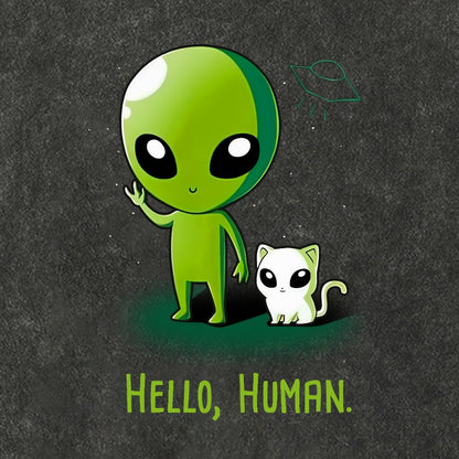 Hello, Human！！Vintage Distressed T-shirt