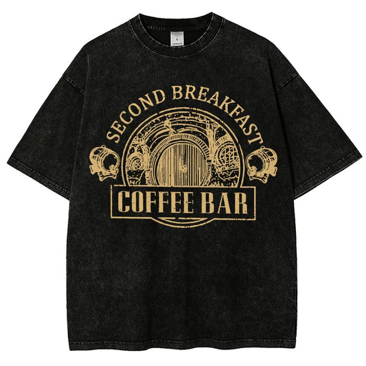 Extra Breakfast Coffee Vintage Distressed T-shirt