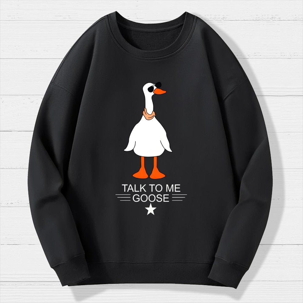 Talk To Me Geek Cotton Sweatshirt