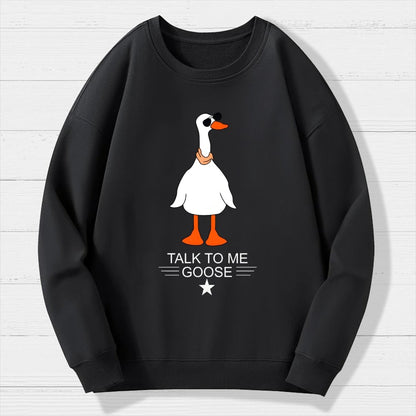 Talk To Me Geek Cotton Sweatshirt