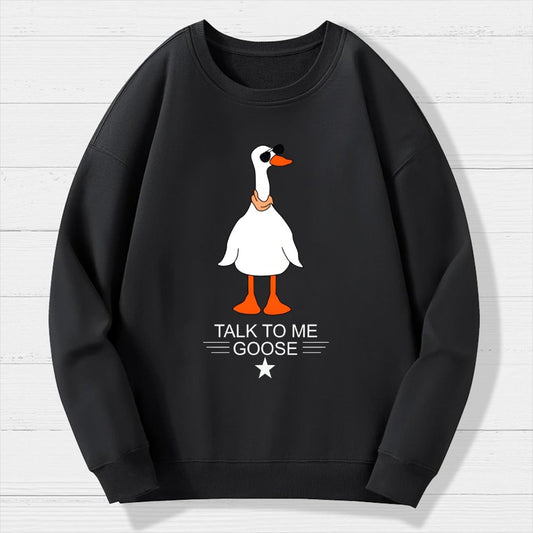 Talk To Me Geek Cotton Sweatshirt