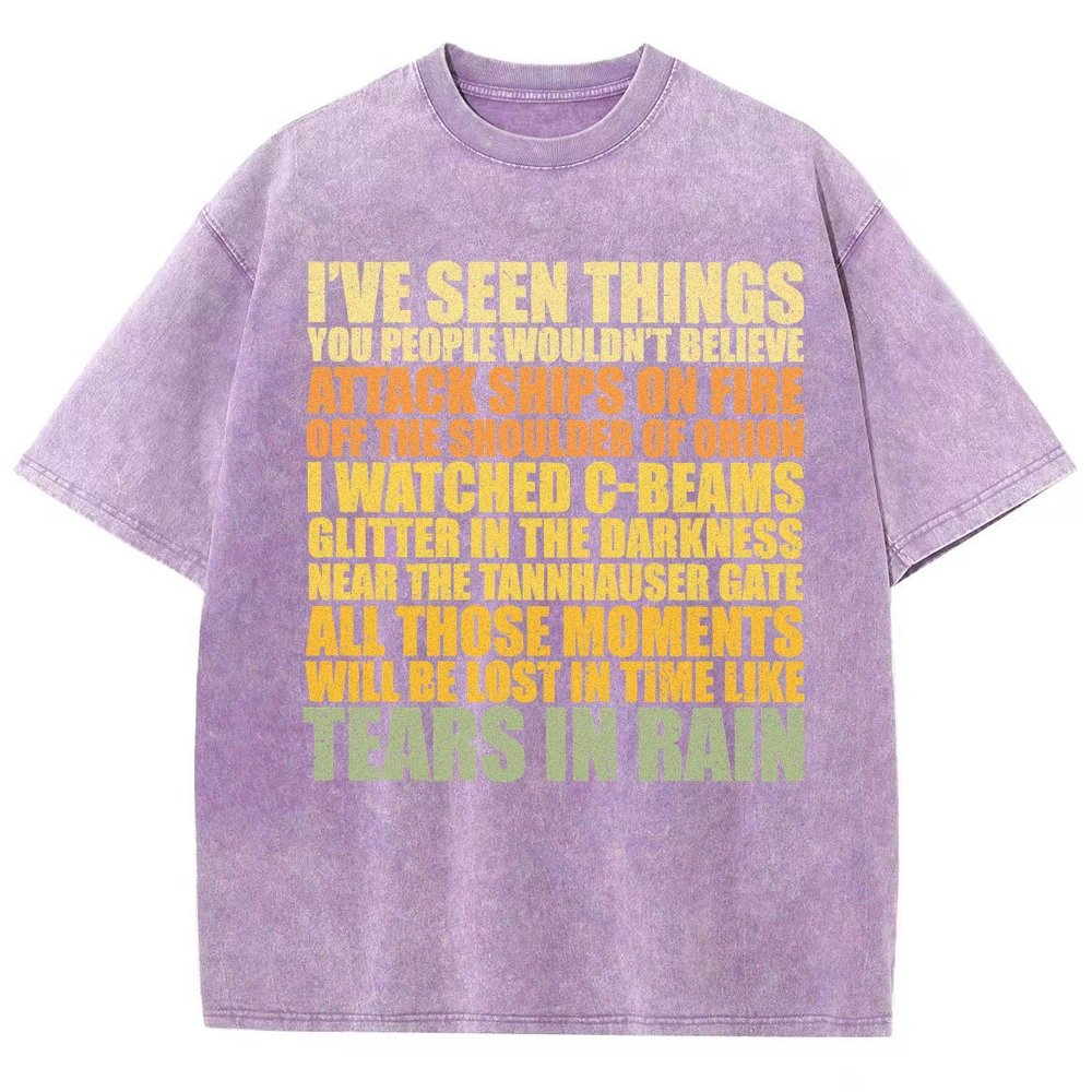 Tears In Rain Vintage Distressed T-shirt