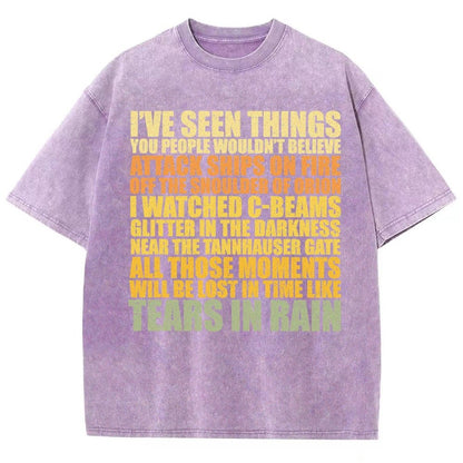 Tears In Rain Vintage Distressed T-shirt