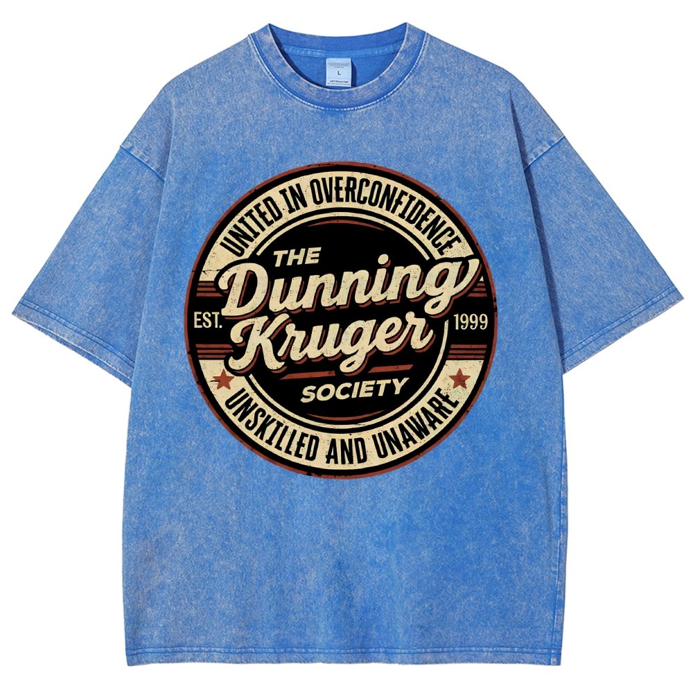 Dunning Kruger Society Vintage Distressed T-shirt