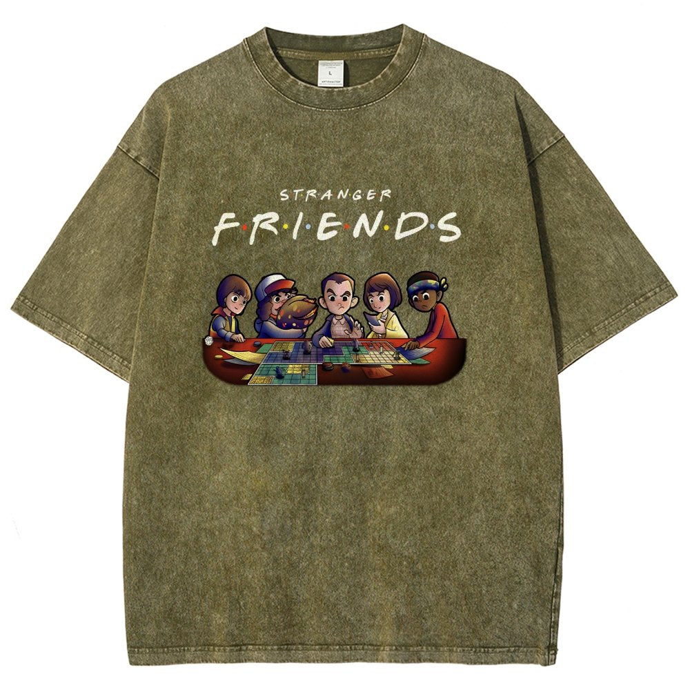 Mysterious Friends Vintage Distressed T-shirt
