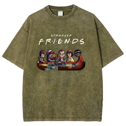 Mysterious Friends Vintage Distressed T-shirt
