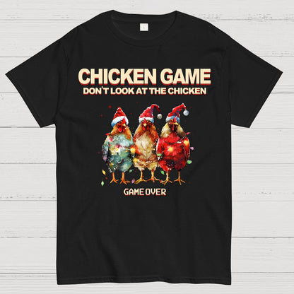 Chicken Game Christmas Geek T-Shirt