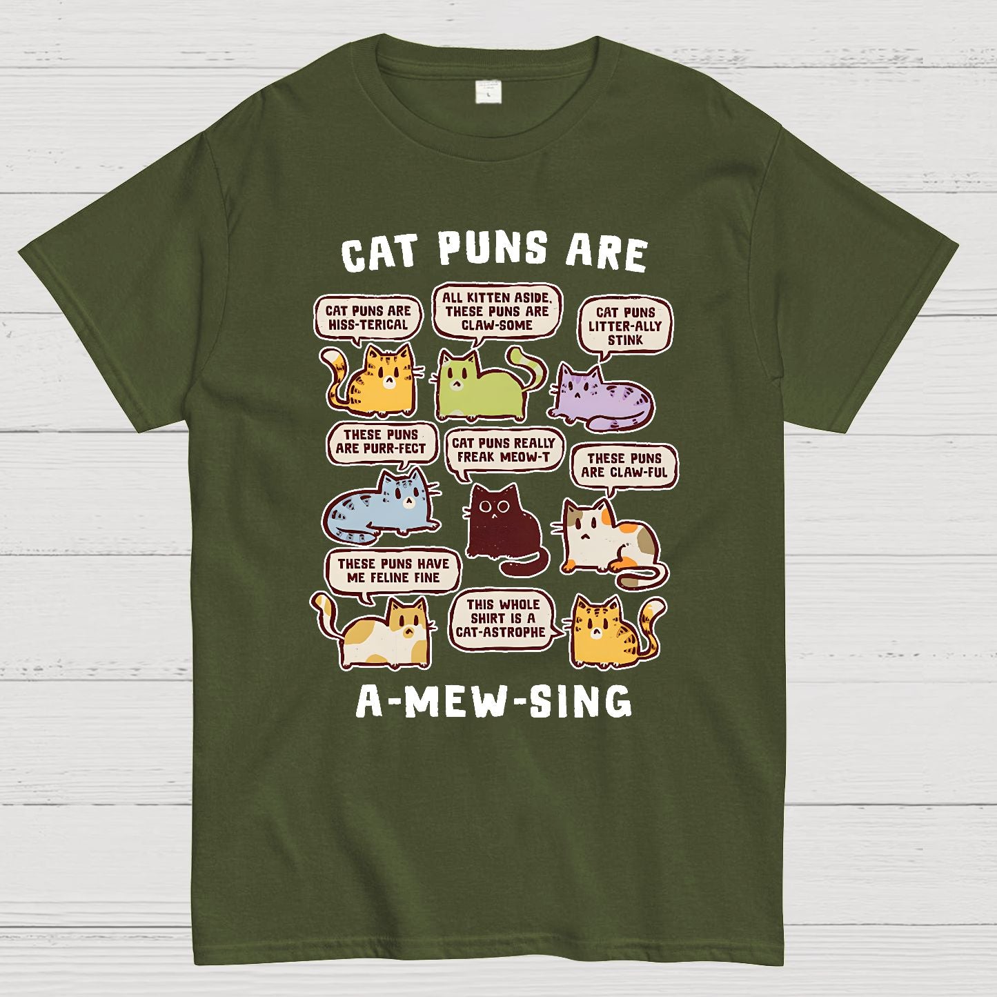 Cat Puns Are A-Mew-sing Geek T-Shirt