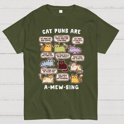 Cat Puns Are A-Mew-sing Geek T-Shirt