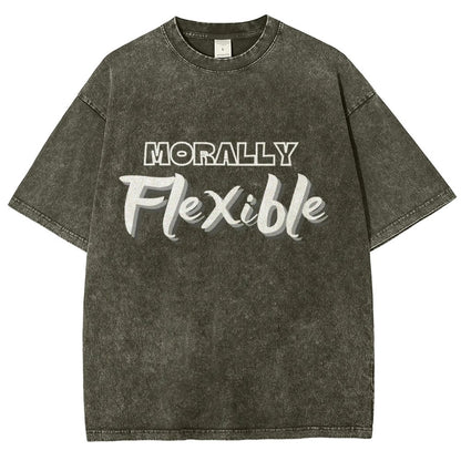 Morally Flexible Vintage Distressed T-shirt