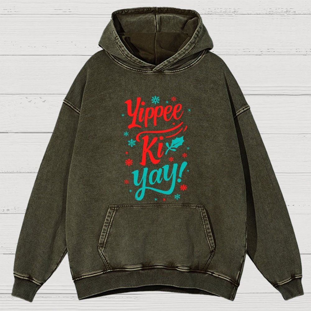 Yippee Ki Yay Vintage Distressed Hoodie
