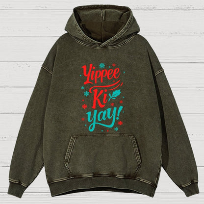 Yippee Ki Yay Vintage Distressed Hoodie