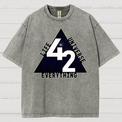Life, the Universe, and Everything Vintage Distressed T-shirt