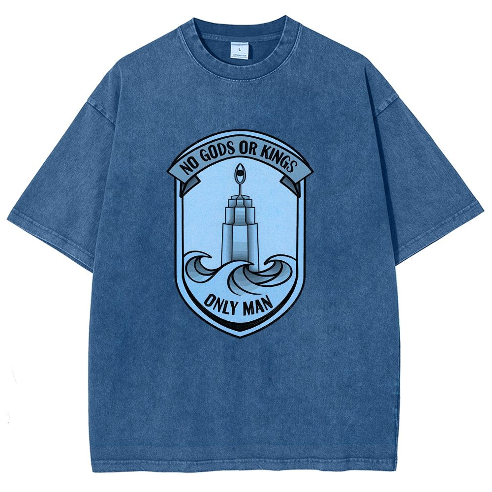 No Gods Or Kings Only Man Vintage Distressed T-shirt