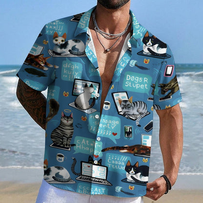 Cat Programmer Geek Hawaiian Shirt