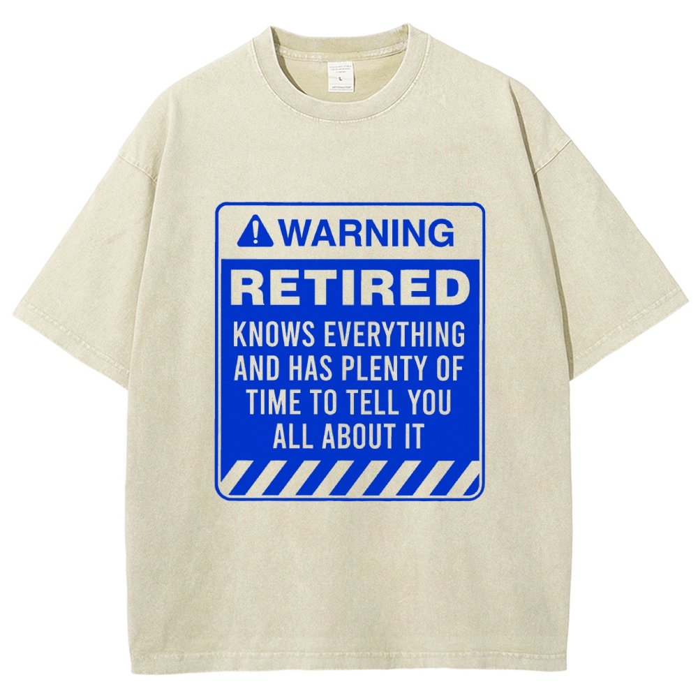 Retired Warning Vintage Distressed T-shirt