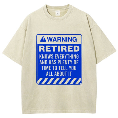 Retired Warning Vintage Distressed T-shirt
