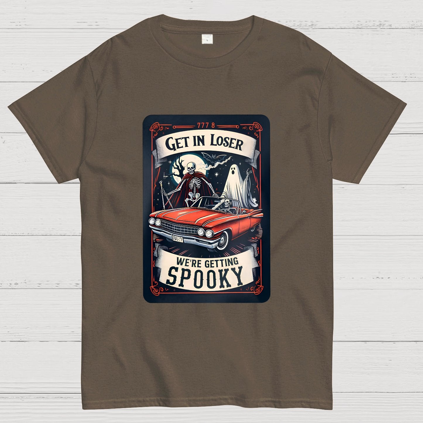Get In Loser We're Getting Spooky Tarot Card Halloween T-Shirt