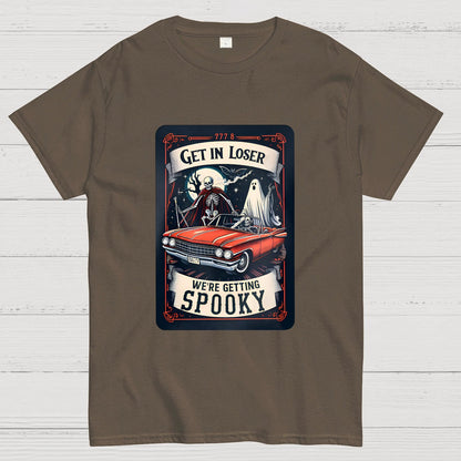 Get In Loser We're Getting Spooky Tarot Card Halloween T-Shirt