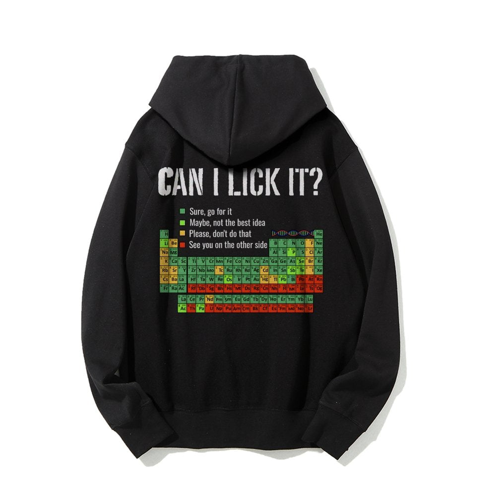 Can I Lick It Printed Back Unisex Cotton Hoodie