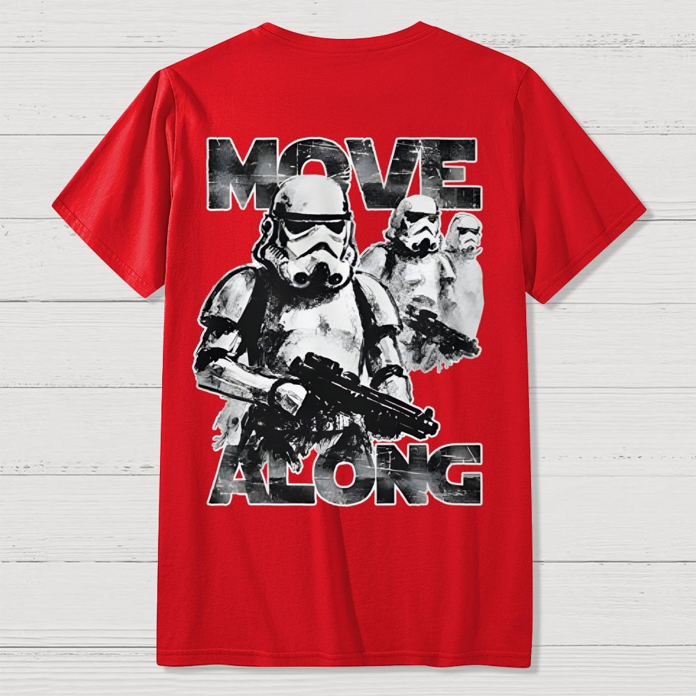 Move Along Front And Back Printing Geek T-Shirt